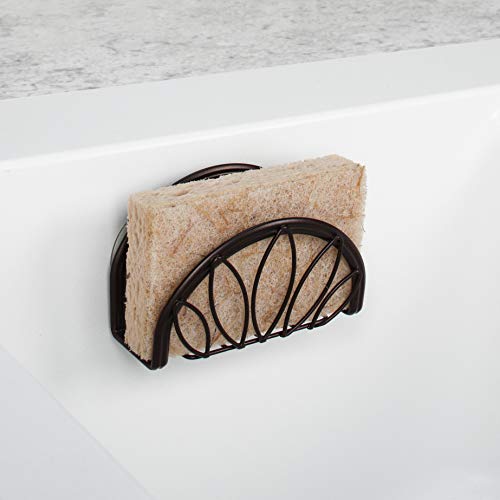 Spectrum Diversified Sink Cradle Sponge Holder Leaf Suction, Bronze