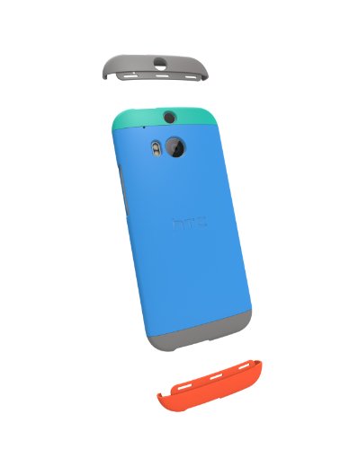 HTC Double Dip Case for HTC One (M8) - Retail Packaging - Teal/Swing Blue/Grey