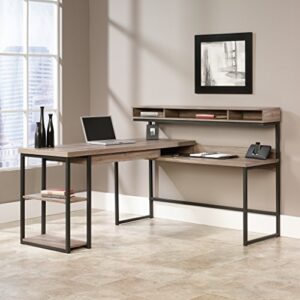 Sauder Transit L-Desk, Salt Oak finish