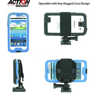 Universal Action Mount® for Your Smartphone, Operable with Popular Sport Camera Mounts. This Patented Aftermarket Mount Allows You to Use Your Smartphone for Action Video Recording. Super Strong Hold!