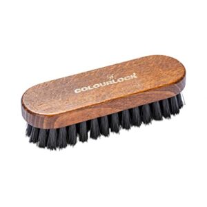 colourlock leather & textile cleaning brush | clean leather, textile and alcantara | for cars, furniture, apparel, shoes, bags and accessories (brown, 1 brush)