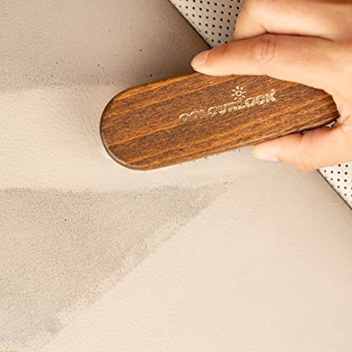 Colourlock Leather & Textile Cleaning Brush | Clean Leather, Textile and Alcantara | for Cars, Furniture, Apparel, Shoes, Bags and Accessories (Brown, 1 Brush)