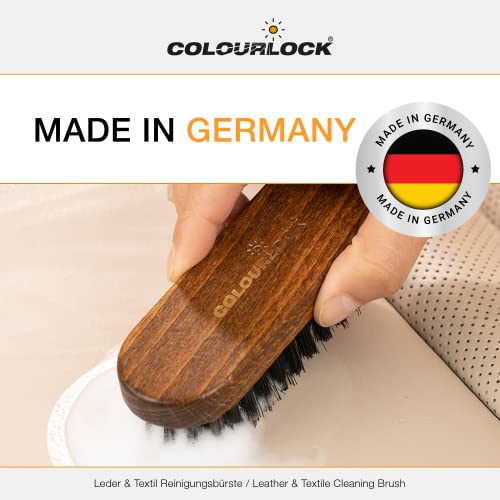 Colourlock Leather & Textile Cleaning Brush | Clean Leather, Textile and Alcantara | for Cars, Furniture, Apparel, Shoes, Bags and Accessories (Brown, 1 Brush)