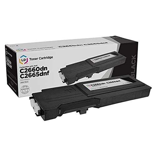 LD © Dell Compatible RD80W (67H2T) Black Extra High Yield Toner Cartridge Includes: 1 593-BBBU Black for use in Dell Color Laser C2660dn, and C2665dnf Printers