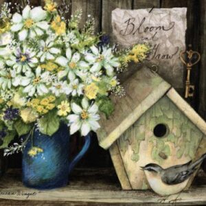 Lang Birdhouse & Fence Deluxe Note Card Set (2080518)