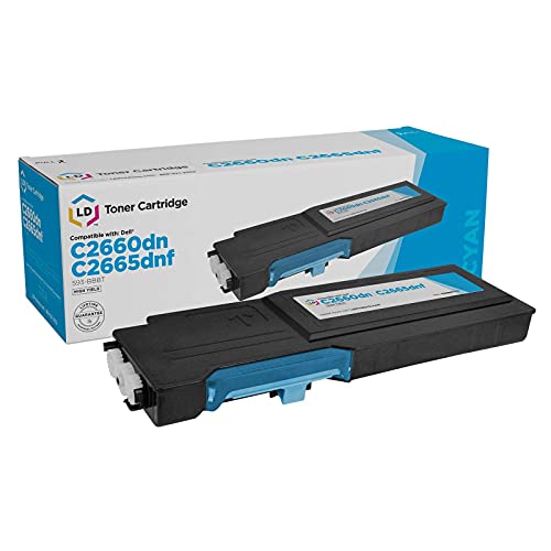 LD © Dell Compatible 488NH (TW3NN) Cyan High Yield Toner Cartridge Includes: 1 593-BBBT Cyan for use in Dell Color Laser C2660dn, and C2665dnf Printers