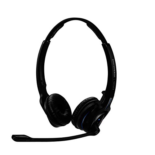 Sennheiser MB Pro 2 UC ML (506046) - Dual-Sided, Dual-Connectivity, Wireless Bluetooth Headset | For Desk/Mobile Phone & Softphone/PC Connection| w/ HD Sound & Major UC Platform Compatibility, Black