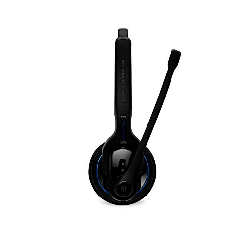 Sennheiser MB Pro 2 UC ML (506046) - Dual-Sided, Dual-Connectivity, Wireless Bluetooth Headset | For Desk/Mobile Phone & Softphone/PC Connection| w/ HD Sound & Major UC Platform Compatibility, Black