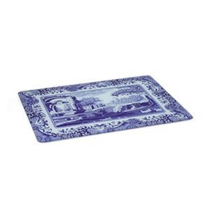 Portmeirion Home & Gifts Blue Italian Glass Worktop Saver, Blue & White, 30 x 40cm