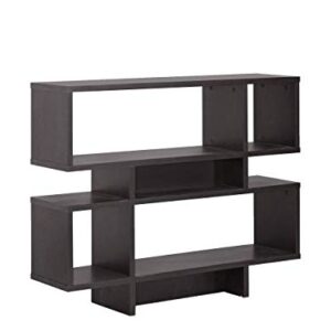 Baxton Studio Cassidy 4-Level Modern Bookshelf, Dark Brown