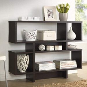 Baxton Studio Cassidy 4-Level Modern Bookshelf, Dark Brown