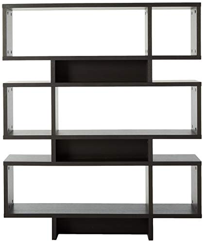 Baxton Studio Cassidy 6-Level Modern Bookshelf, Dark Brown