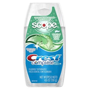 crest complete tartar control whitening plus scope liquid gel - minty fresh 4.6 ounces (pack of 3)