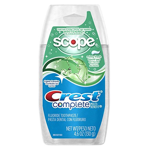 Crest Complete Tartar Control Whitening Plus Scope Liquid Gel - Minty Fresh 4.6 Ounces (Pack of 3)