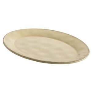 rachael ray cucina dinnerware 10-inch x 14-inch stoneware oval platter, almond cream