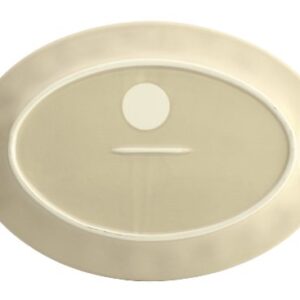 Rachael Ray Cucina Dinnerware 10-Inch x 14-Inch Stoneware Oval Platter, Almond Cream