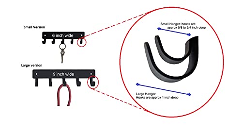 The Metal Peddler Cruiser Motorcycle Motorbike #12 Key Rack Holder for Wall - 9 inch Wide - Made in USA; Rider Gifts