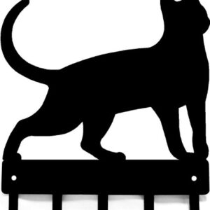 The Metal Peddler Cat #17 Key Rack - Small 6 inch Wide - Made in USA; Wall Mounted Holder for Home and Office