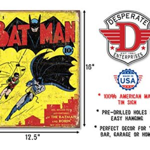 Desperate Enterprises Batman No 1 Cover Tin Sign, 12.5" W x 16" H