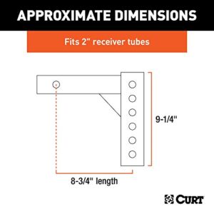 CURT 45059 Replacement Shank for Adjustable Trailer Hitch Ball Mount #45799 or #45049, Fits 2-Inch Receiver