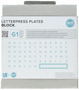 we r memory keepers 0633356037491 printing plate letter press-block set (67 pieces)