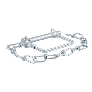 curt 25035 trailer coupler pin with 12-inch chain, 5/16-inch diameter x 3-inch long, clear zinc