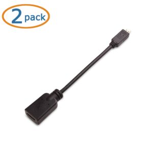Cable Matters 2-Pack Micro HDMI to HDMI Adapter (HDMI to Micro HDMI Adapter) 6 Inches with 4K and HDR Support for Raspberry Pi 4 and More