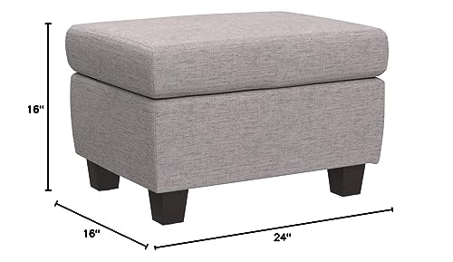 Christopher Knight Home Rosella Fabric Ottoman, Ash Grey