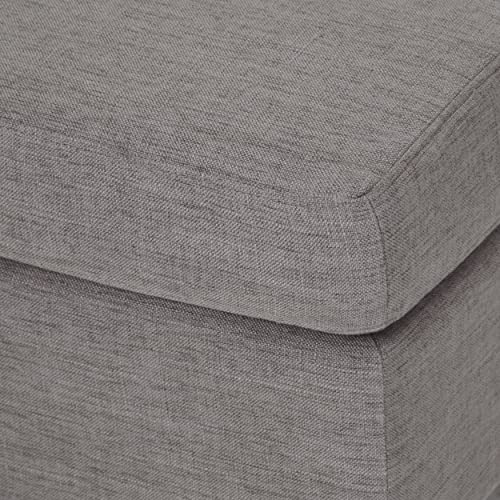 Christopher Knight Home Rosella Fabric Ottoman, Ash Grey