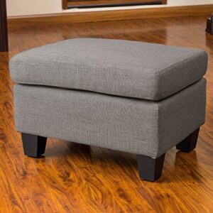 Christopher Knight Home Rosella Fabric Ottoman, Ash Grey