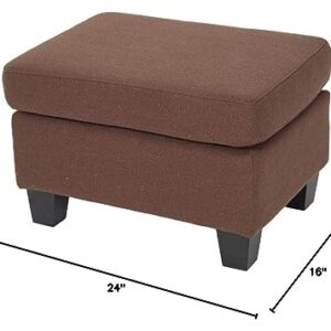 Christopher Knight Home Rosella Fabric Ottoman, Chocolate