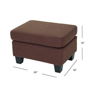 Christopher Knight Home Rosella Fabric Ottoman, Chocolate