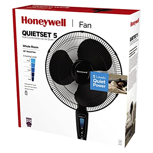 Honeywell 5 Speed 16" Black Oscillating Pedestal Fan with Remote