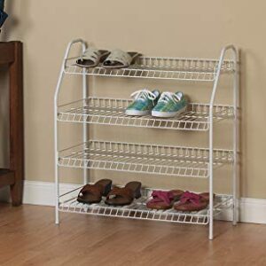 ClosetMaid 8131 4-Tier Freestanding Shoe Rack, White