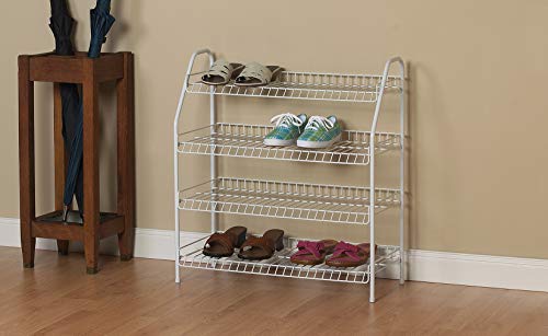 ClosetMaid 8131 4-Tier Freestanding Shoe Rack, White