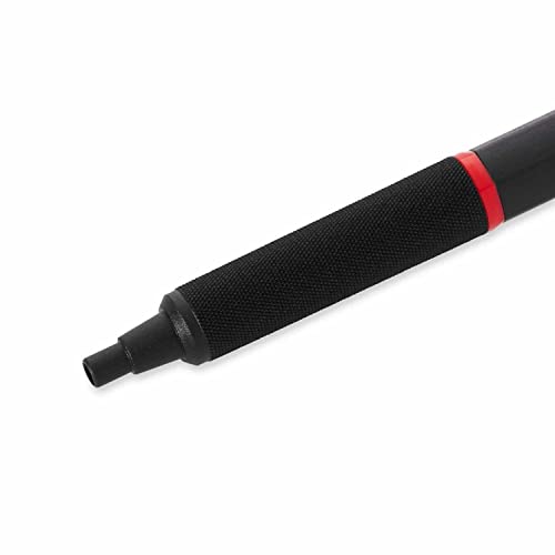 rOtring Rapid Pro Retractable Ballpoint Technical Drawing Pen, Medium Point, Blue Ink, Black Full-Metal Body