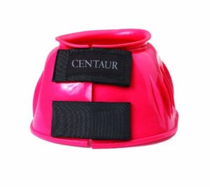 centaur x-large pvc ribbed double hook and loop bell boots red