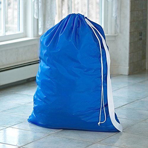 Nylon Laundry Bag with Shoulder Strap, Royal Blue - 30" X 40" - Commercial Grade 100% Nylon, Designed for Heavy Duty Use, College Laundry Bags, Laundromat and Household Storage - Made in The USA