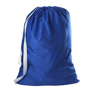 Nylon Laundry Bag with Shoulder Strap, Royal Blue - 30" X 40" - Commercial Grade 100% Nylon, Designed for Heavy Duty Use, College Laundry Bags, Laundromat and Household Storage - Made in The USA