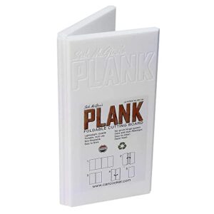cancookersmp1409plank foldable plastic cutting board 9 x 19, white