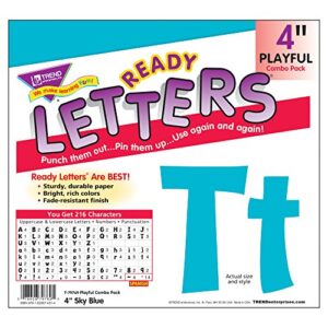 TREND enterprises, Inc. T-79769 Sky Blue 4" Playful Combo Ready Letters