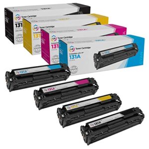 ld products remanufactured toner cartridge replacement for hp 131a & hp 131x high yield (1 black, 1 cyan, 1 magenta, 1 yellow, 4-pack)