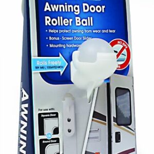 Camco 42005 Awning Roller Ball with Screen Door Slide, White