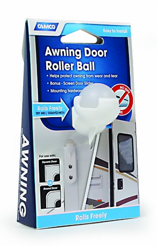 Camco 42005 Awning Roller Ball with Screen Door Slide, White