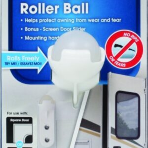 Camco 42005 Awning Roller Ball with Screen Door Slide, White