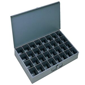 durham compartment box - 18x12x3" - (32) compartments - with fixed dividers