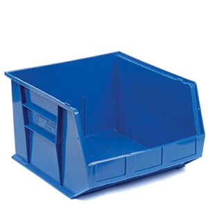 hanging & stacking storage bin, 16-1/2 x 18 x 11, blue - lot of 3