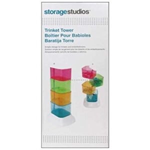 Storage Studios Trinket Tower, 4 Swivel Containers, 10.25 x 2.75 x 3.75 Inches, Multicolored, CH93395