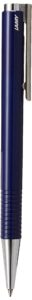 lamy shiny blue logo ballpoint pen with black ink (l204mbe)