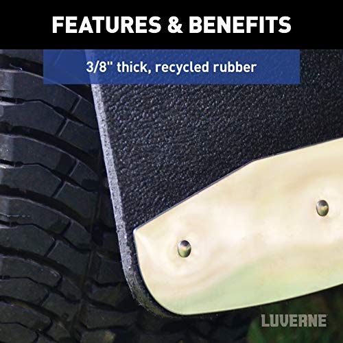 LUVERNE 250230 Front or Rear 12 x 20-Inch Textured Rubber Mud Guards Black Inch Inch Select Dodge Ram 1500, 2500, 3500